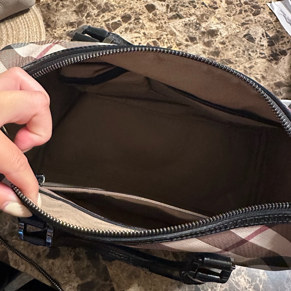 Never worn. Beautiful Burberry Nova Bowling Bag - Picture 3 of 5